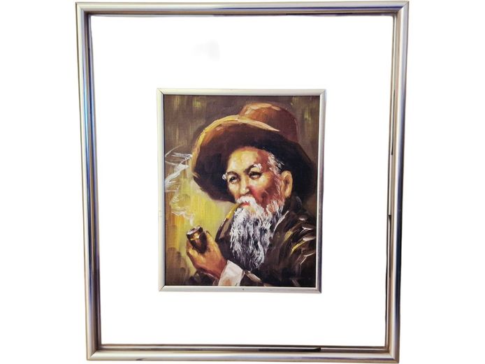 Oil Painting by Wahso Chan (1911-1937) "Old Man Smoking"