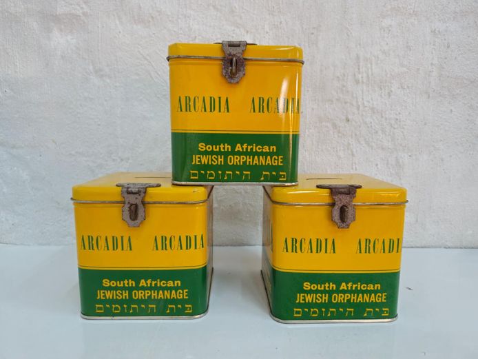 Set of 3 South African Jewish Orphanage Collection Tins