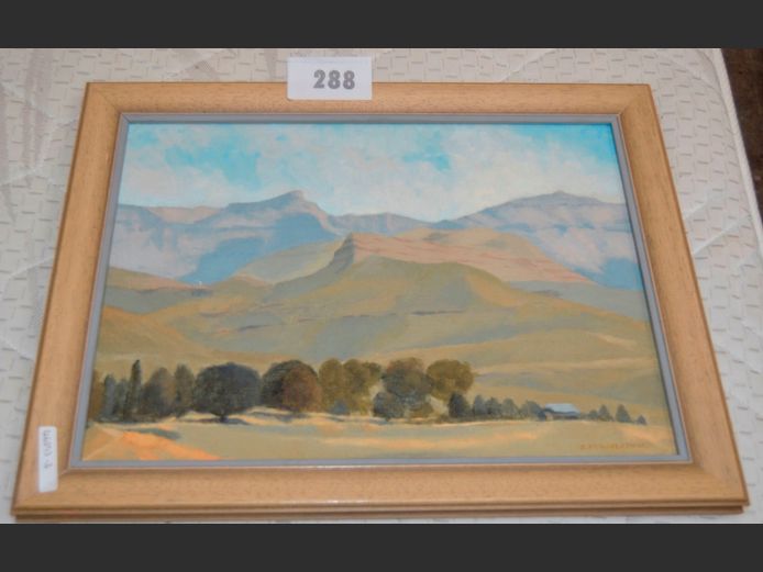 FRAMED OIL ON BOARD "LANDSCAPE" BY J.M WELCHMAN, 40 x 30cm