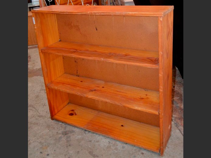 PINE 3-TIER BOOKSHELF, 91 x 21 x 88cm