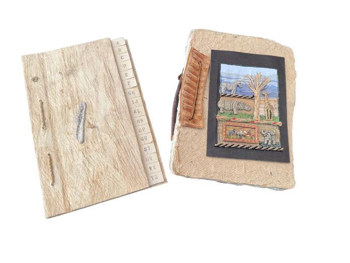 African-Themed Handmade Address Book & Notebook Set