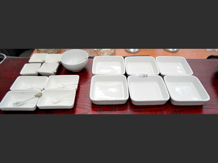 MASON CASH LASAGNA DISHES, SAUCE BOWLS, SPOONS, etc
