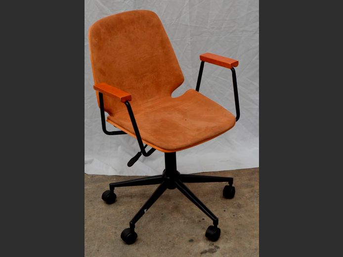 SUEDE SWIVEL OFFICE CHAIR
