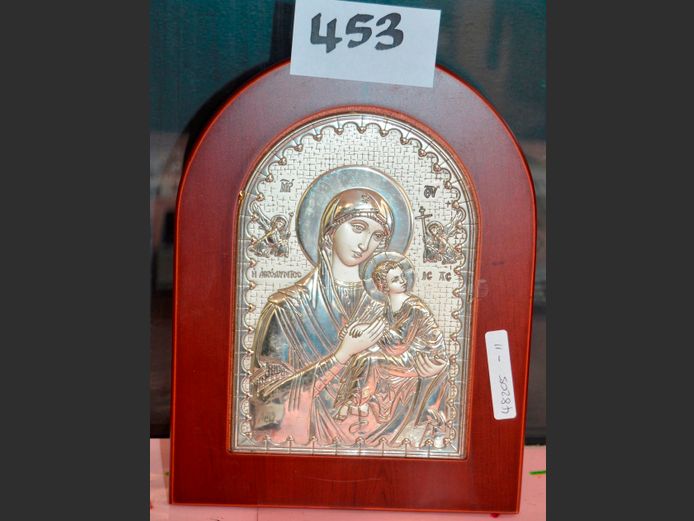 FRAMED SILVER RELIGIOUS ARTWORK, 15.5 x 12cm