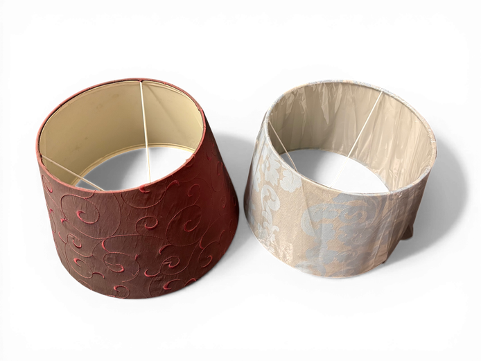 2x Decorative Lampshades (Fabric)