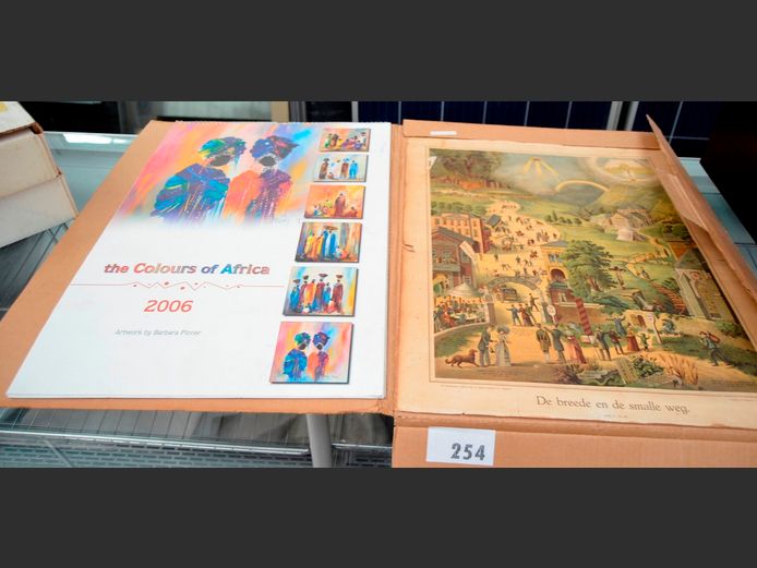 BARBARA PLOWER 2006 COLOURS OF AFRICA ARTWORK, 60 x 40cm, & 2 x PRINTS, 48 x 39cm