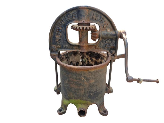 Antique Enterprise Mfg. Co. Cast Iron Fruit and Lard Press