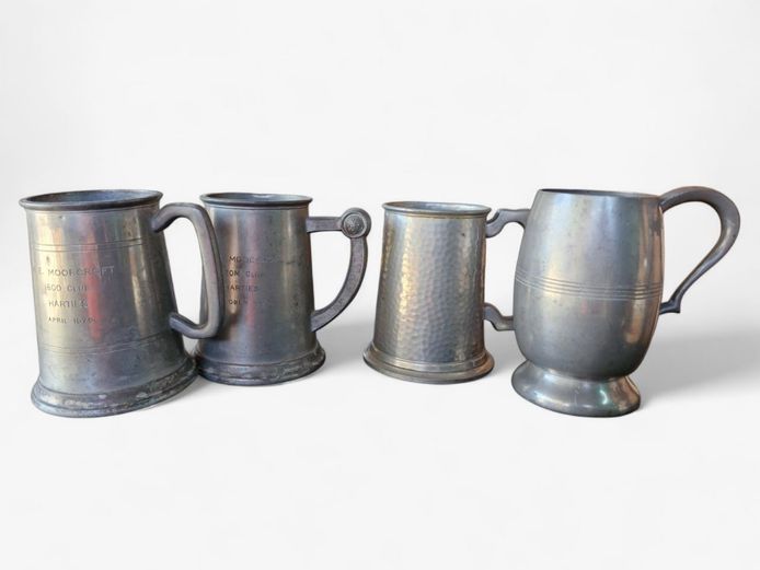 Assorted Vintage Pewter Tankards