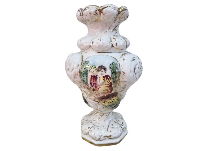 Vintage Capodimonte Italian Ceramic Urn Vase