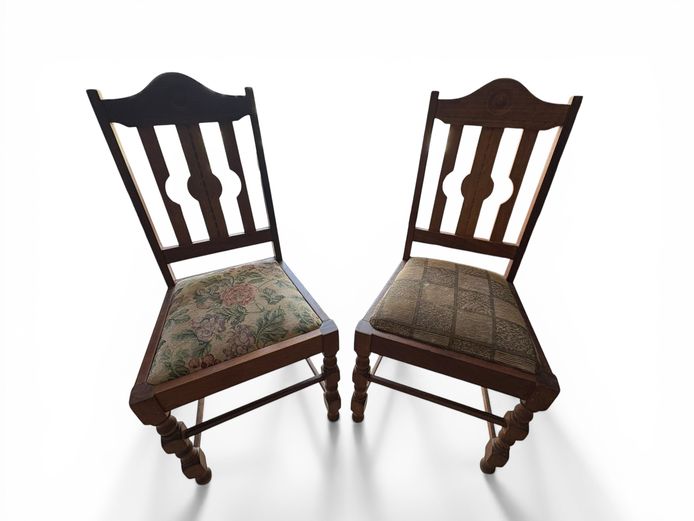 Pair of Wooden Dining Chairs