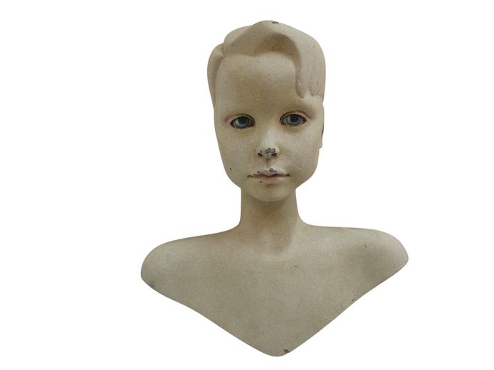 1950's Vintage Child Mannequin Wall Bust Display