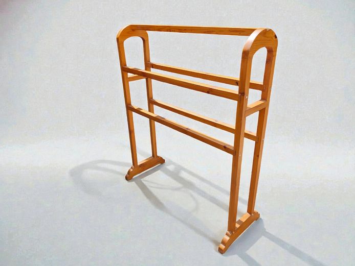 Freestanding Wooden Towel Rack