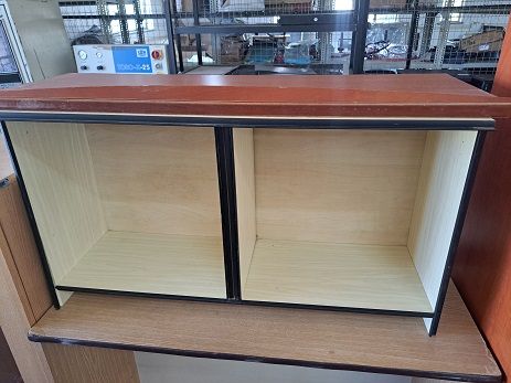 Small wooden shelving unit