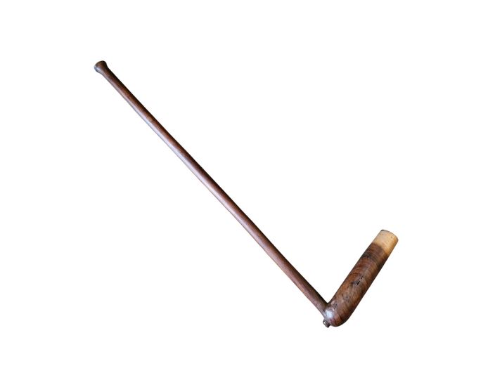 Traditional Xhosa "Inqawe" Long-Stemmed Wooden Pipe
