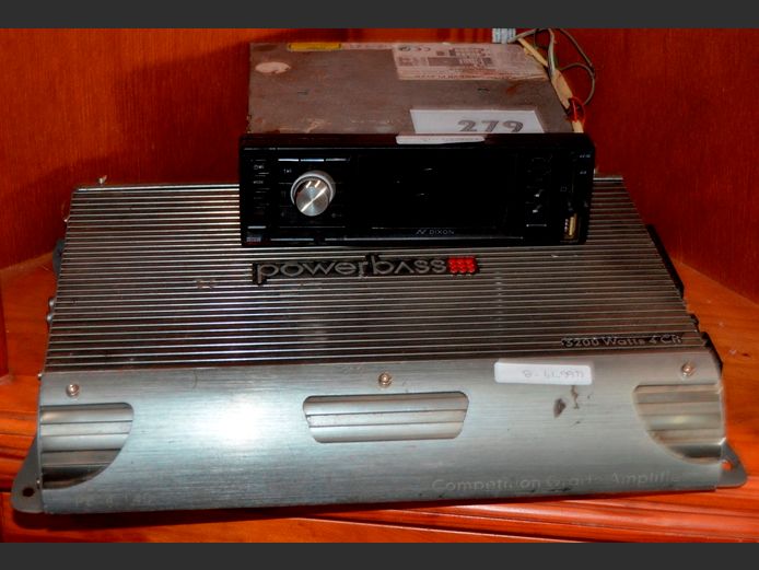POWERBASS CAR AMP & A DIXON CAR RADIO [Untested]