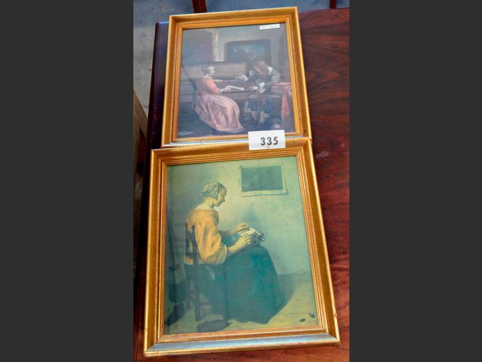 PAIR SMALL GILT FRAMED PRINTS, 31 x 25cm & 30 x 24cm