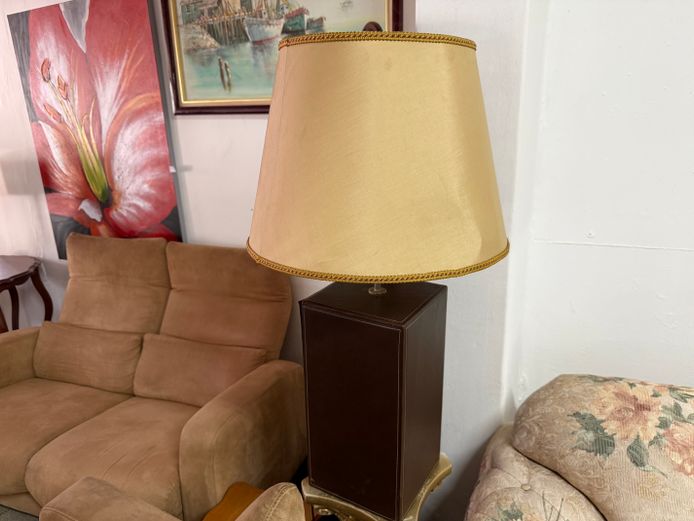 Faux Leather Lamp + LampShade 