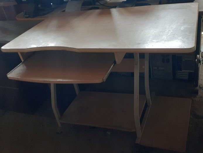 Wooden computer desk