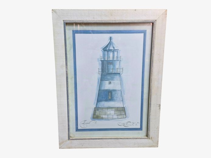 Framed Lighthouse Watercolor