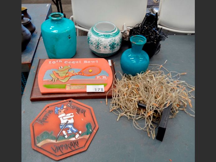 POTTERY VASES & WALL PLAQUES