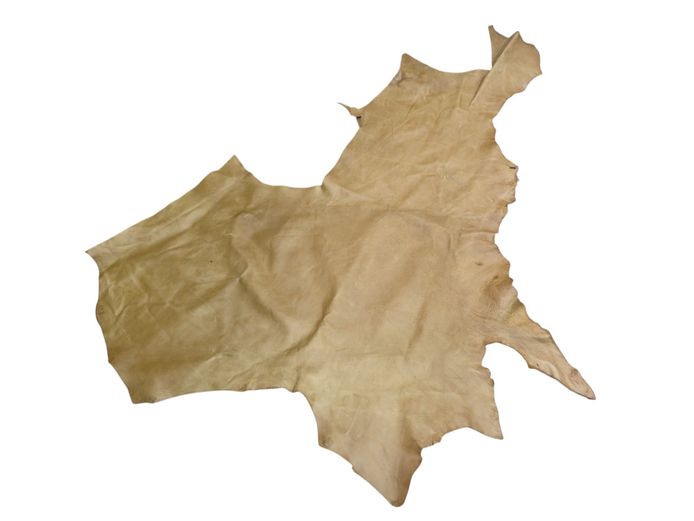 Natural Tan Full-Grain Leather Hide Piece