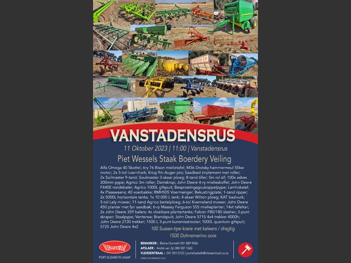 PIET WESSELS STAAK BOERDERY VEILING