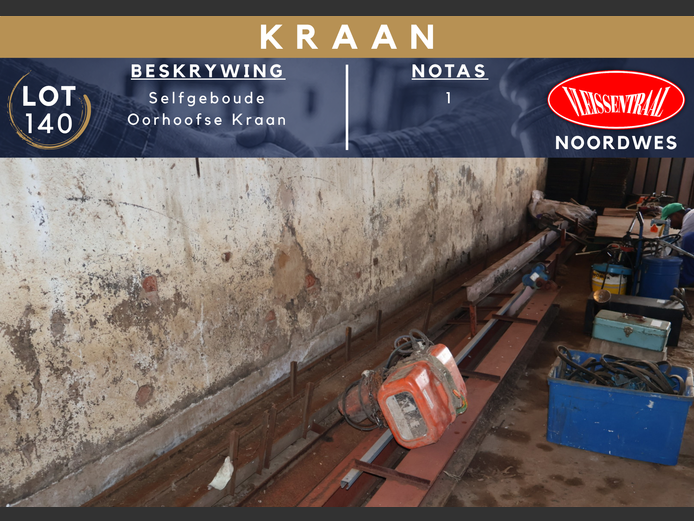SELFGEBOUDE OORHOOFSE KRAAN