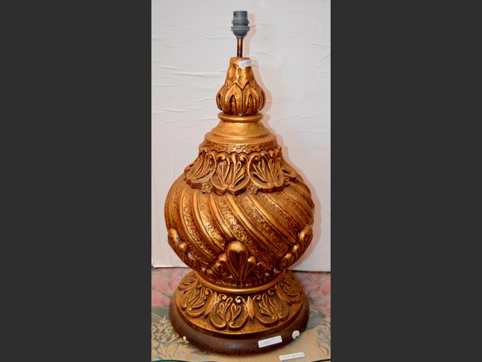 VINTAGE GILDED TABLE LAMP, 58cm High [No shade]