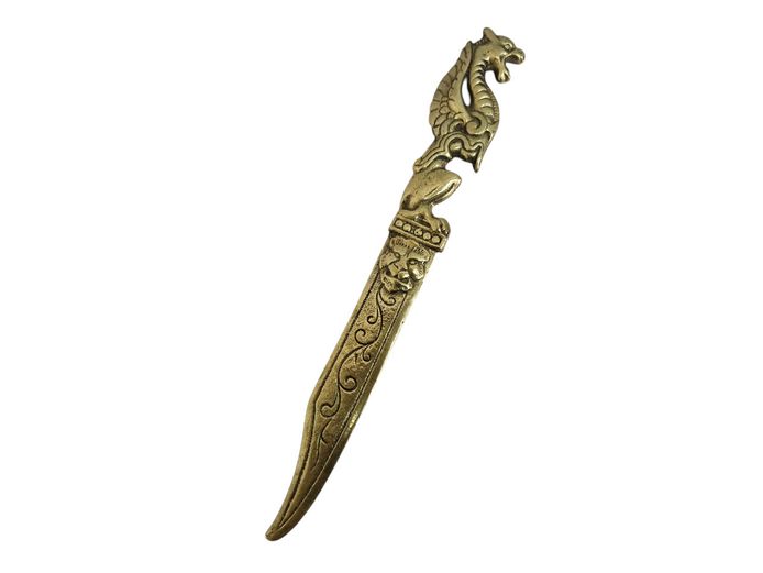 Vintage Ornate Brass Dragon Letter Opener