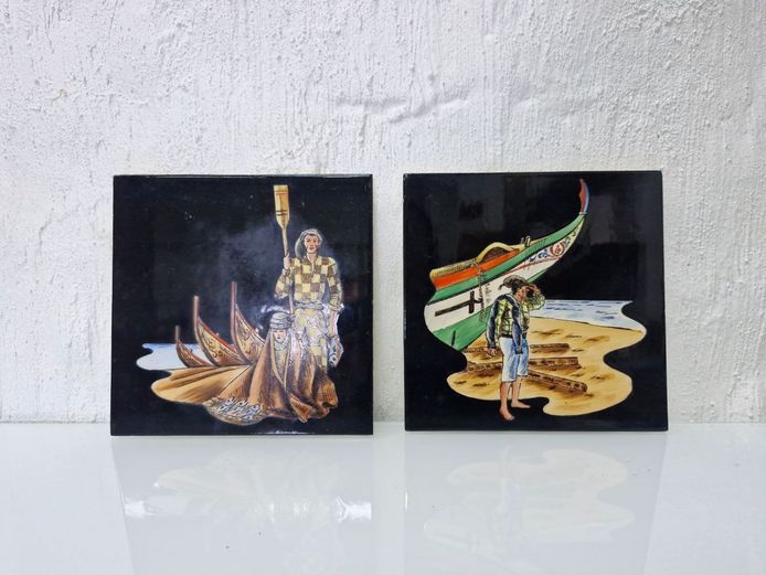 Vintage Portuguese Ceramic Tiles by Aleluia Aveiro