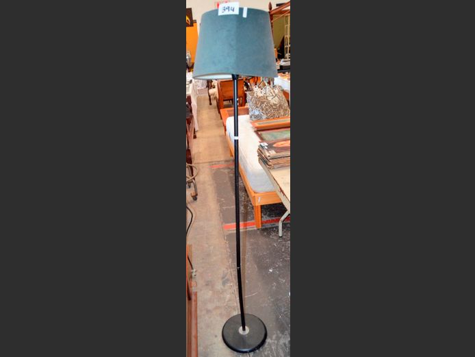 METAL STANDING LAMP WITH SHADE, 156cm High [Needs repairs]