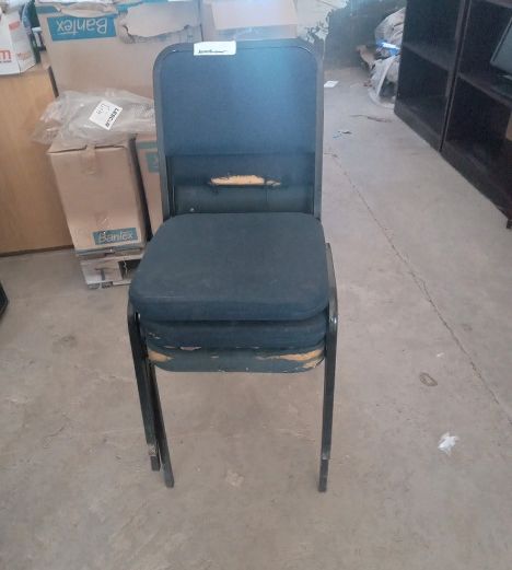 Blue visitors chairs with still frame
