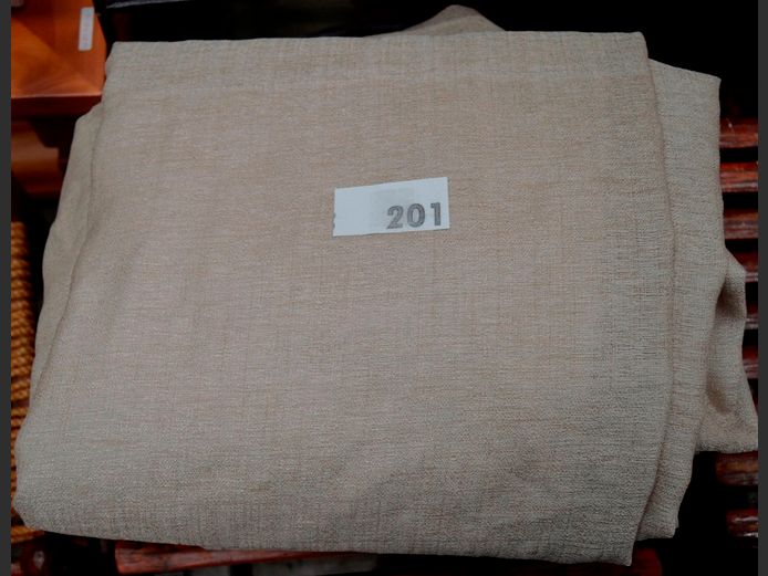 SET OF 3 DROPS LIGHT BROWN CURTAINS