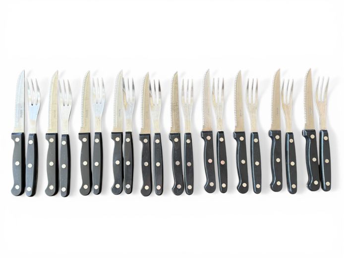 Stainless Steel Steak Knife & Fork Set