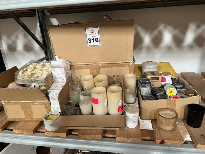 Lot used candles