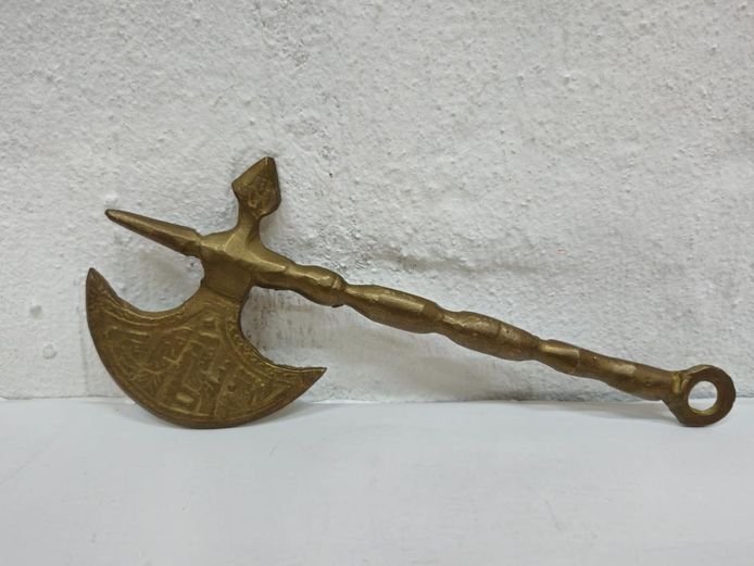 Vintage Brass Ornamental Battle Axe Letter Opener