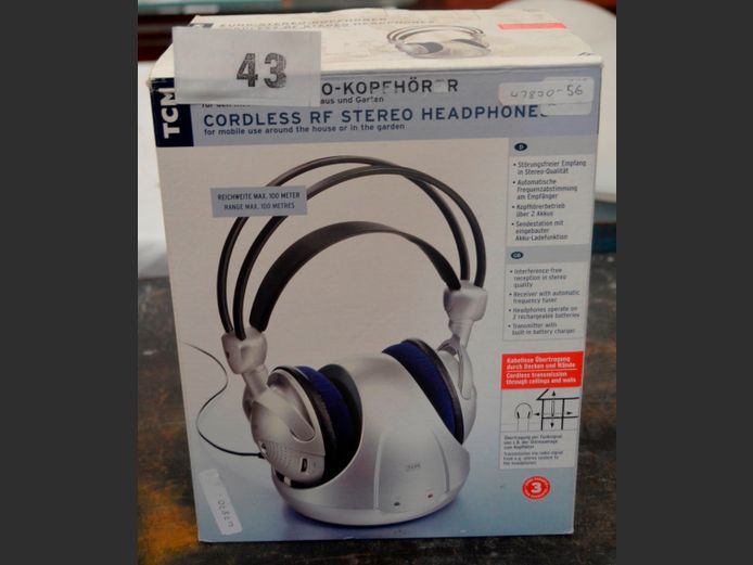 TCM CORDLESS RF STEREO HEADPHONES [Untested]