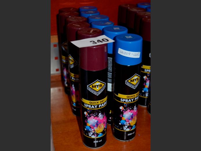 LOT: 12 x TINS SPRAY PAINT