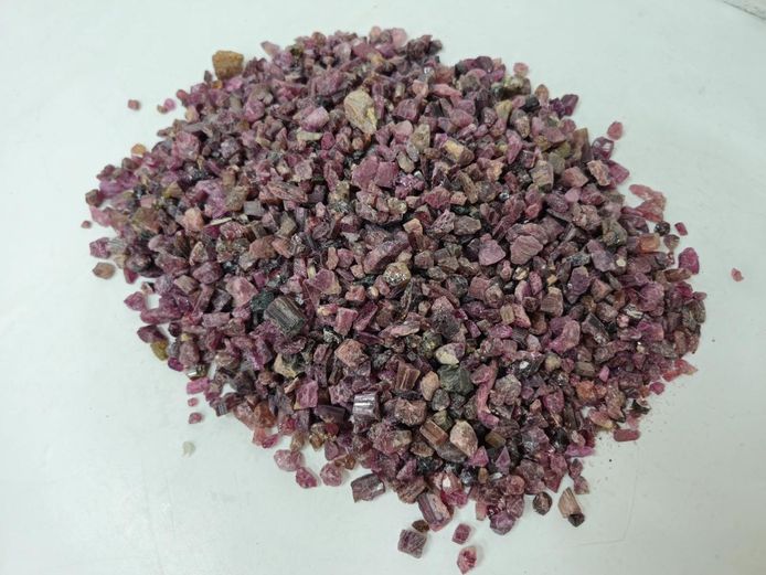 Lot of Natural Rough Pink Tourmaline Gemstone Crystal Chips