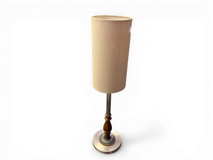 Slim Column Table Lamp with Fabric Shade