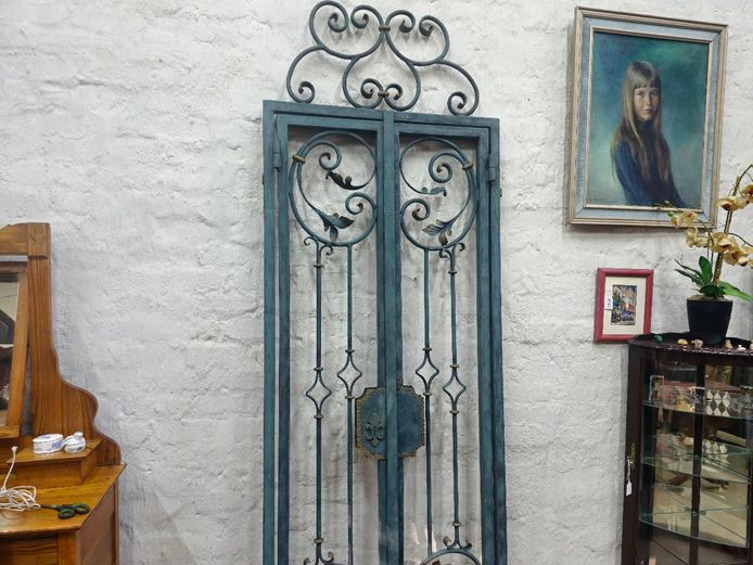 Vintage Forged Iron Steel Gate