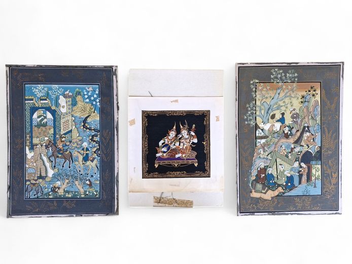 Unframed Oriental Silk Paintings