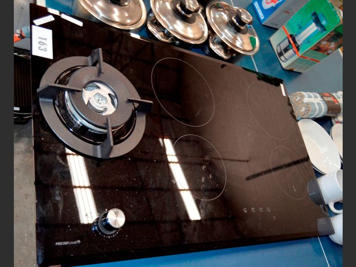 DEFY 4-PLATE ELECTRIC & SINGLE BURNER GAS HOB, 82 x 51cm [No power cable]