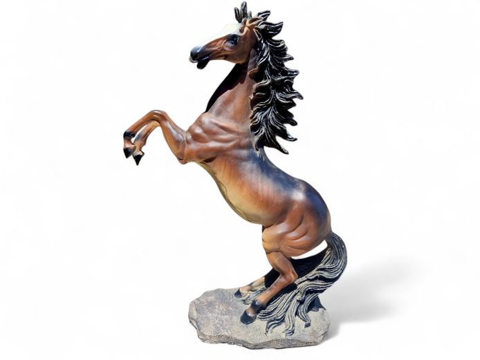 Vintage Polyresin Horse Statue