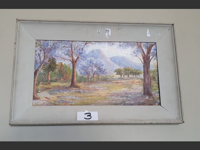 Framed oil on board "Landscape"