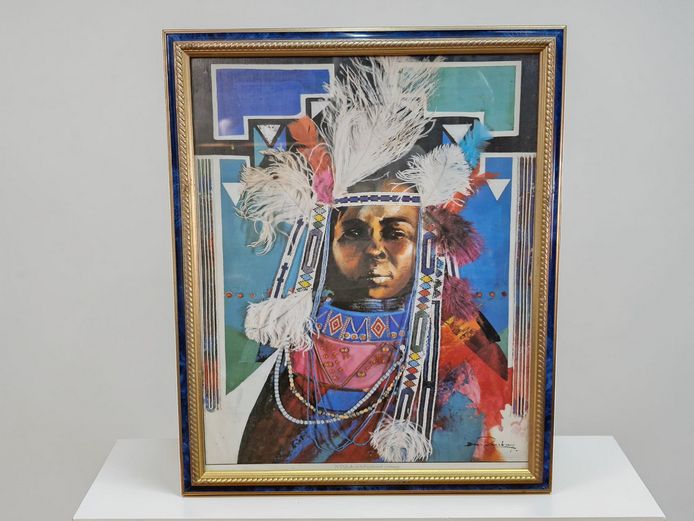 South African Ndebele Woman Print | Signed & Framed