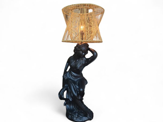 Very Large Ceramic Art Nouveau Table Lamp