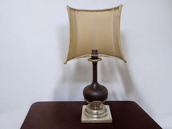 Vintage Empire-Style Brass Table Lamp