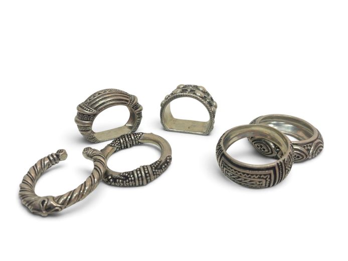 Vintage Hand-Crafted Pewter Napkin Rings – Set of 6