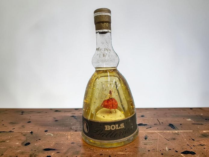 1950's Bols Ballerina Gold Liqueur Decanter with Musical Mechanism